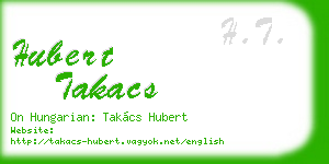 hubert takacs business card