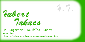 hubert takacs business card